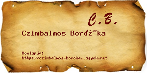 Czimbalmos Boróka névjegykártya